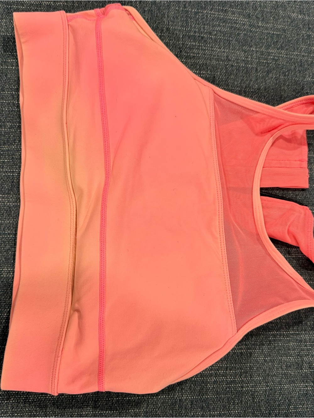 Everyday Coral Mesh-Back Sports Bra - Supportive Comfort